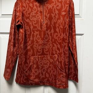 Rust Orange Patterned Pullover